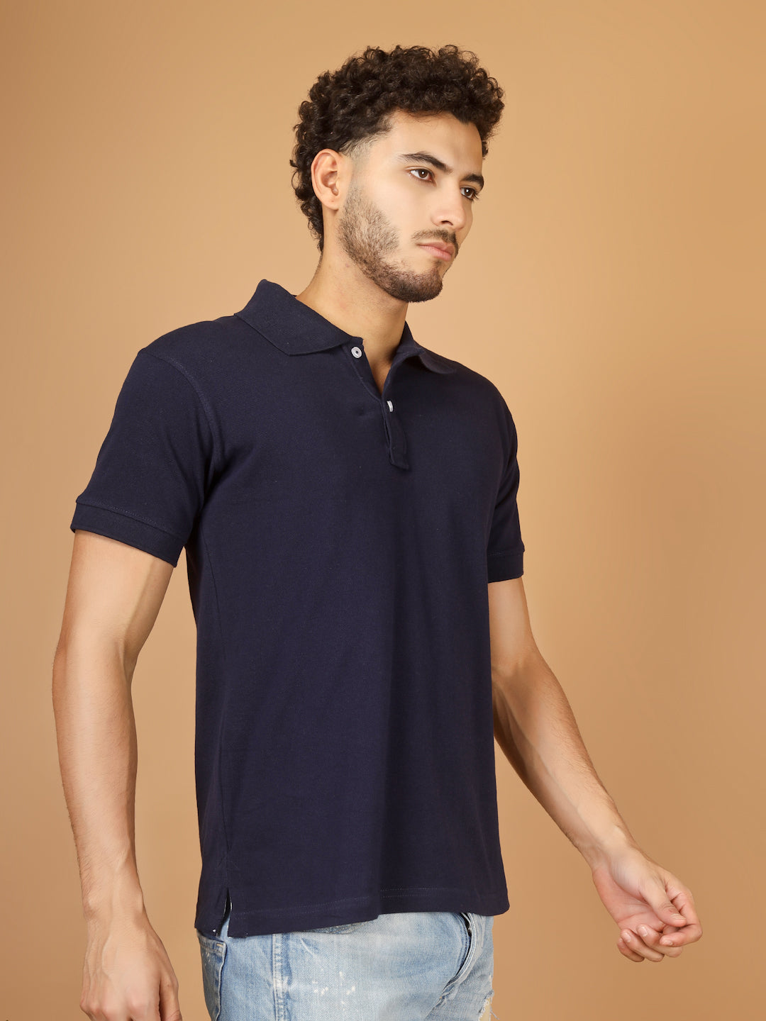 Polo T-Shirt – Men | Navy Blue | Casual & Smart Collared Tees