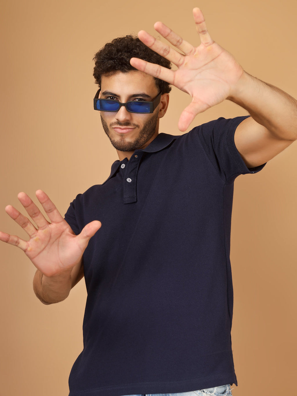 Polo T-Shirt – Men | Navy Blue | Casual & Smart Collared Tees