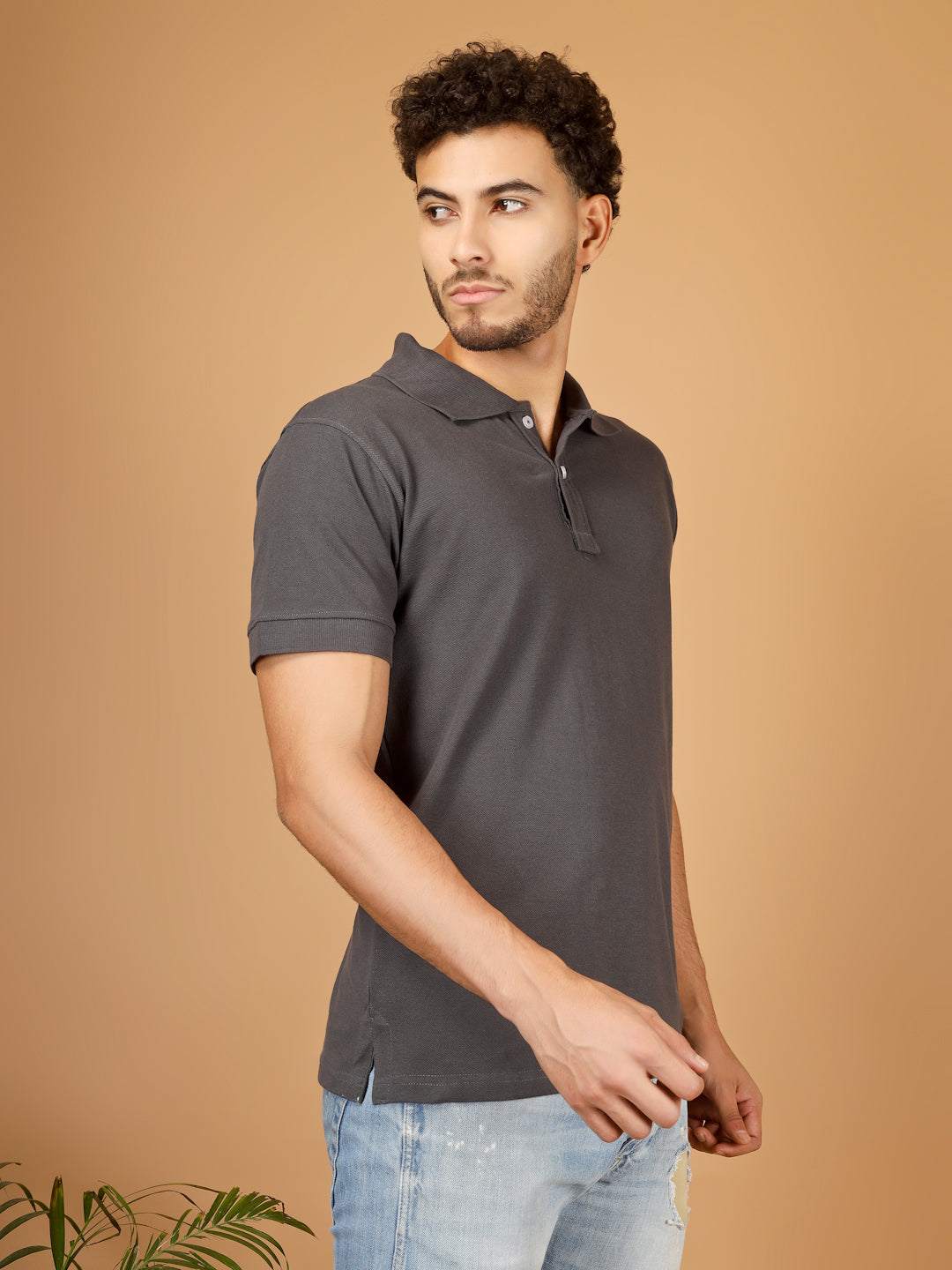 Polo T-Shirt – Men | Smokey Grey | Casual & Smart Collared Tees