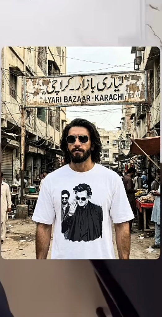 Rehman Dakait T-Shirt | Dhurandhar T-Shirt – Men & Women | Moon White