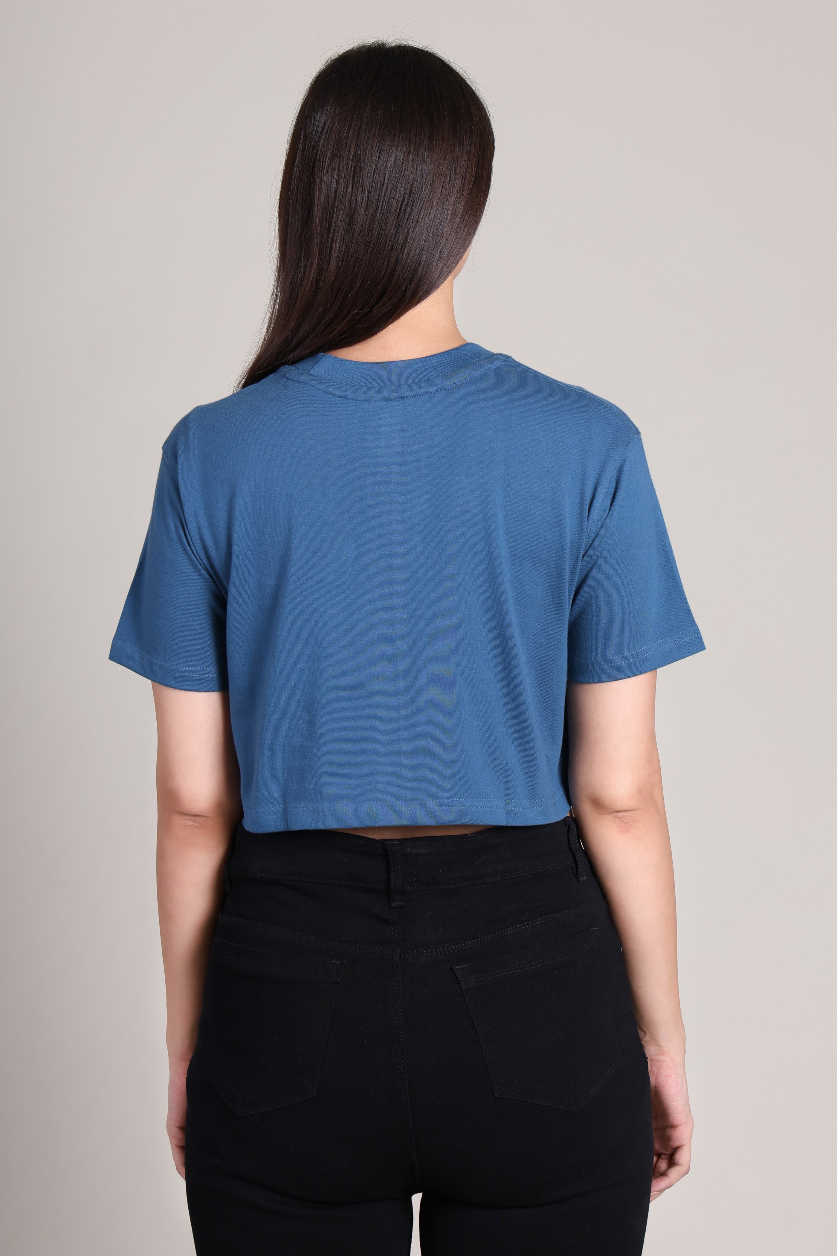 Crop Top -Solid | 100% Cotton – Women | Tasty Teal