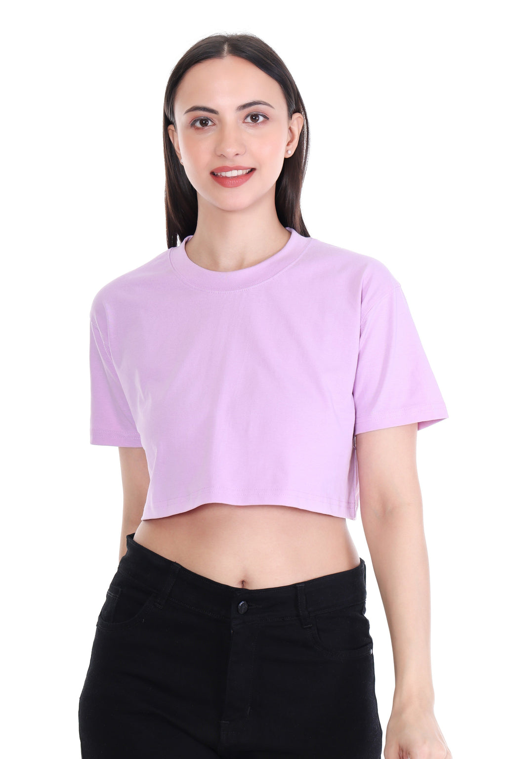 Crop Top -Solid | 100% Cotton – Women | Lovely Lavender