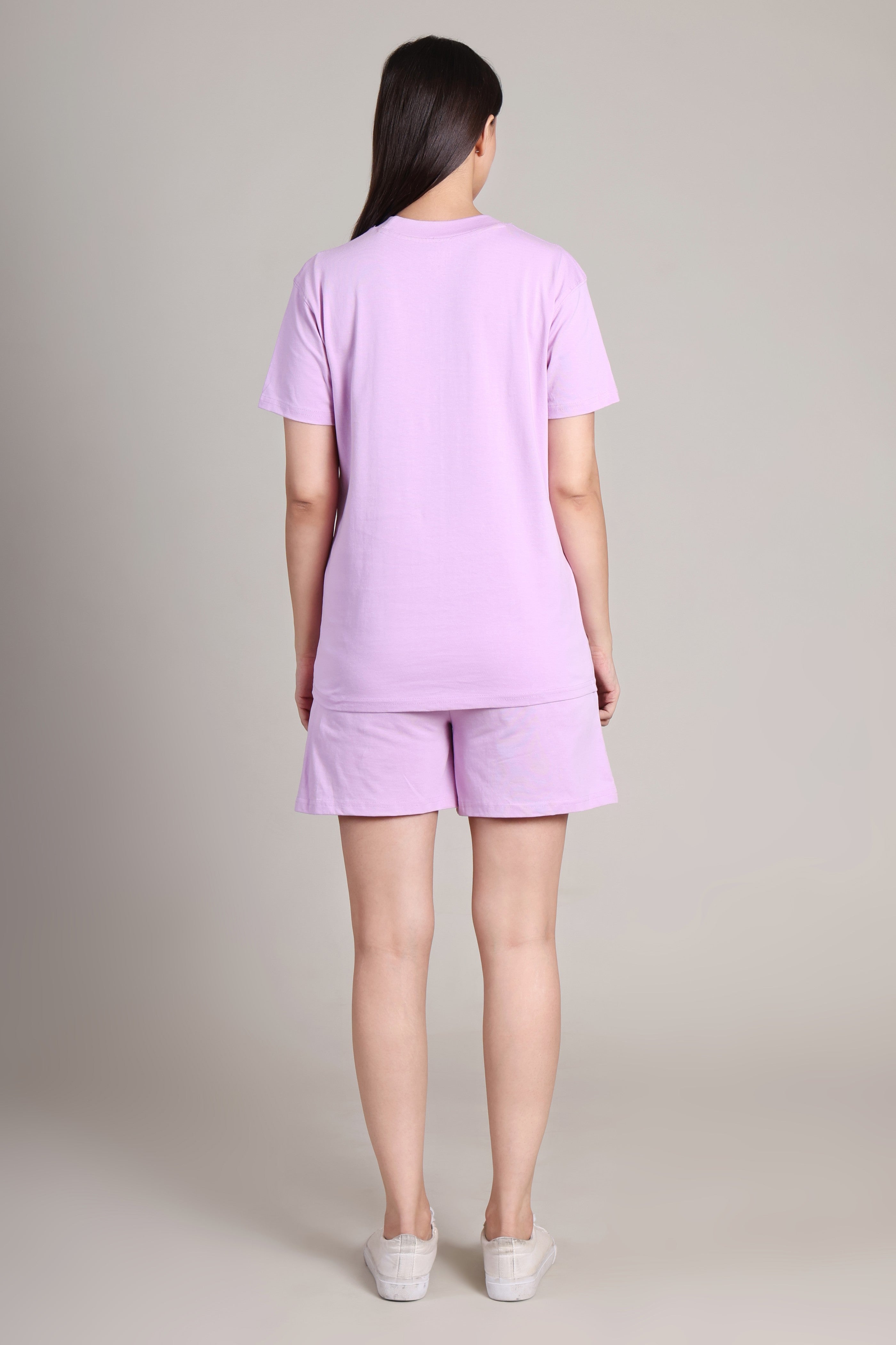 Regular Co-ord Set-Solid | 100% Cotton – Women | Lovely Lavender