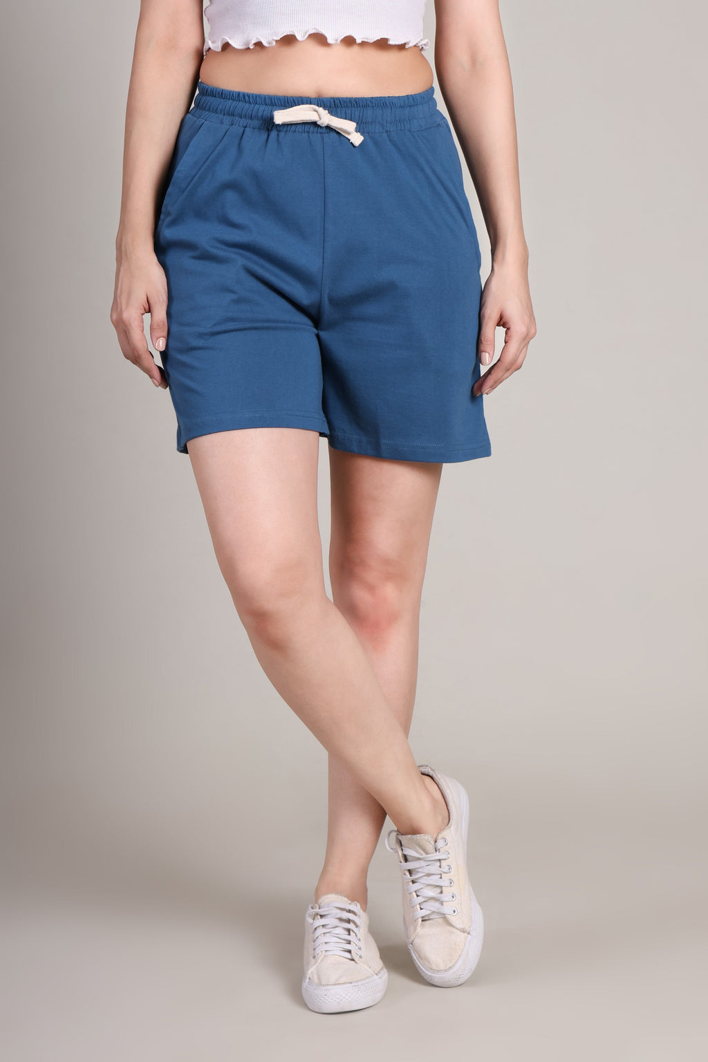 Shorts - Solid | 100% Cotton – Women | Tasty Teal