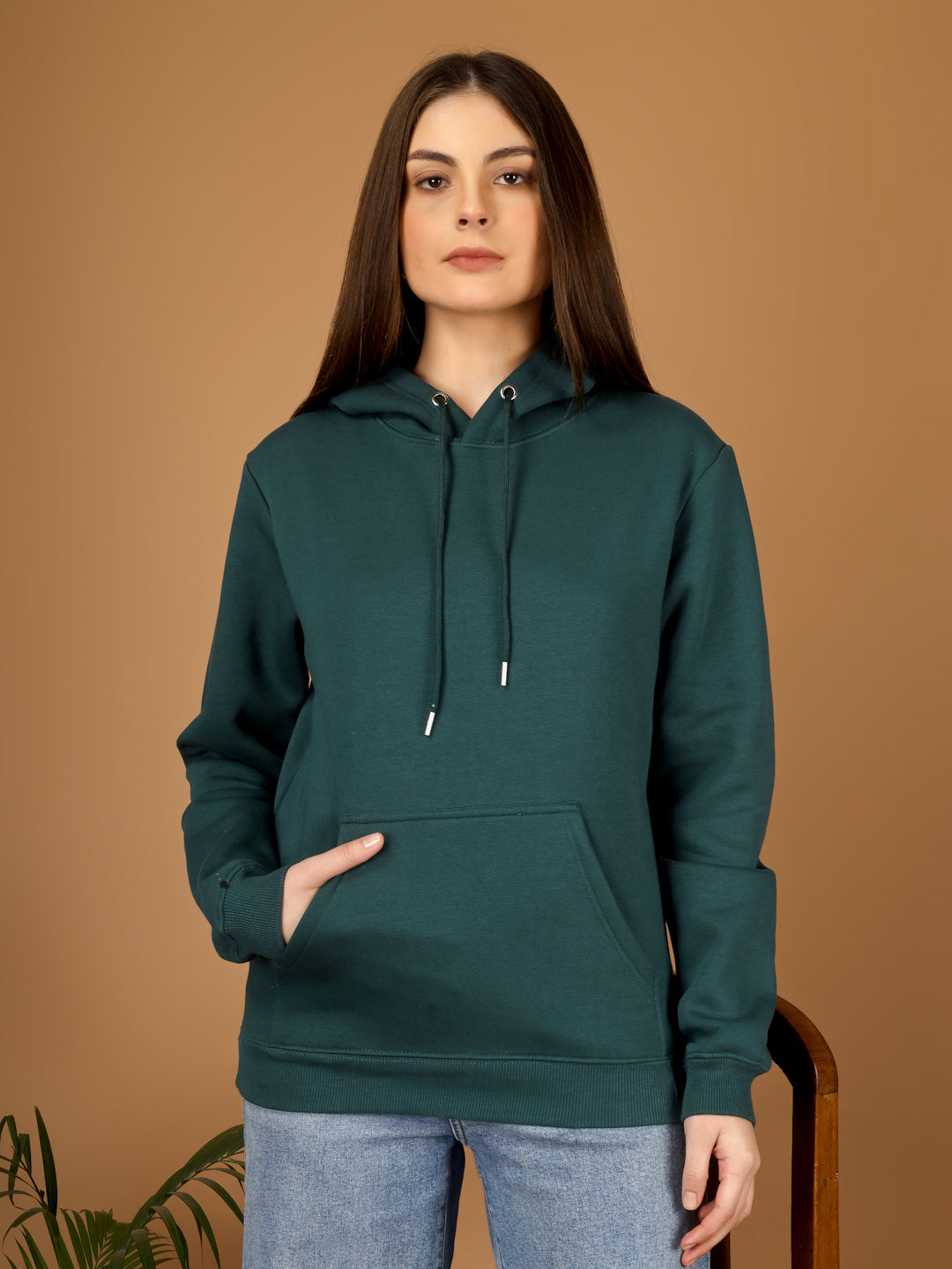 Solid Winter Hoodie – Women | Warm & Stylish Pullover Sweatshirt
