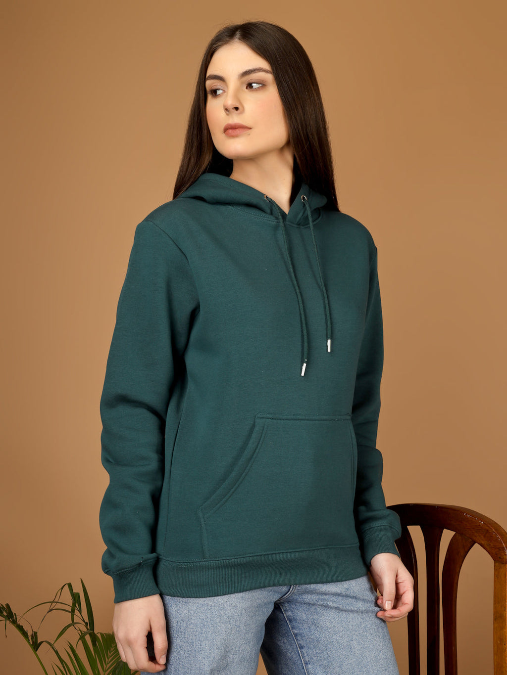 Solid Winter Hoodie – Women | Warm & Stylish Pullover Sweatshirt