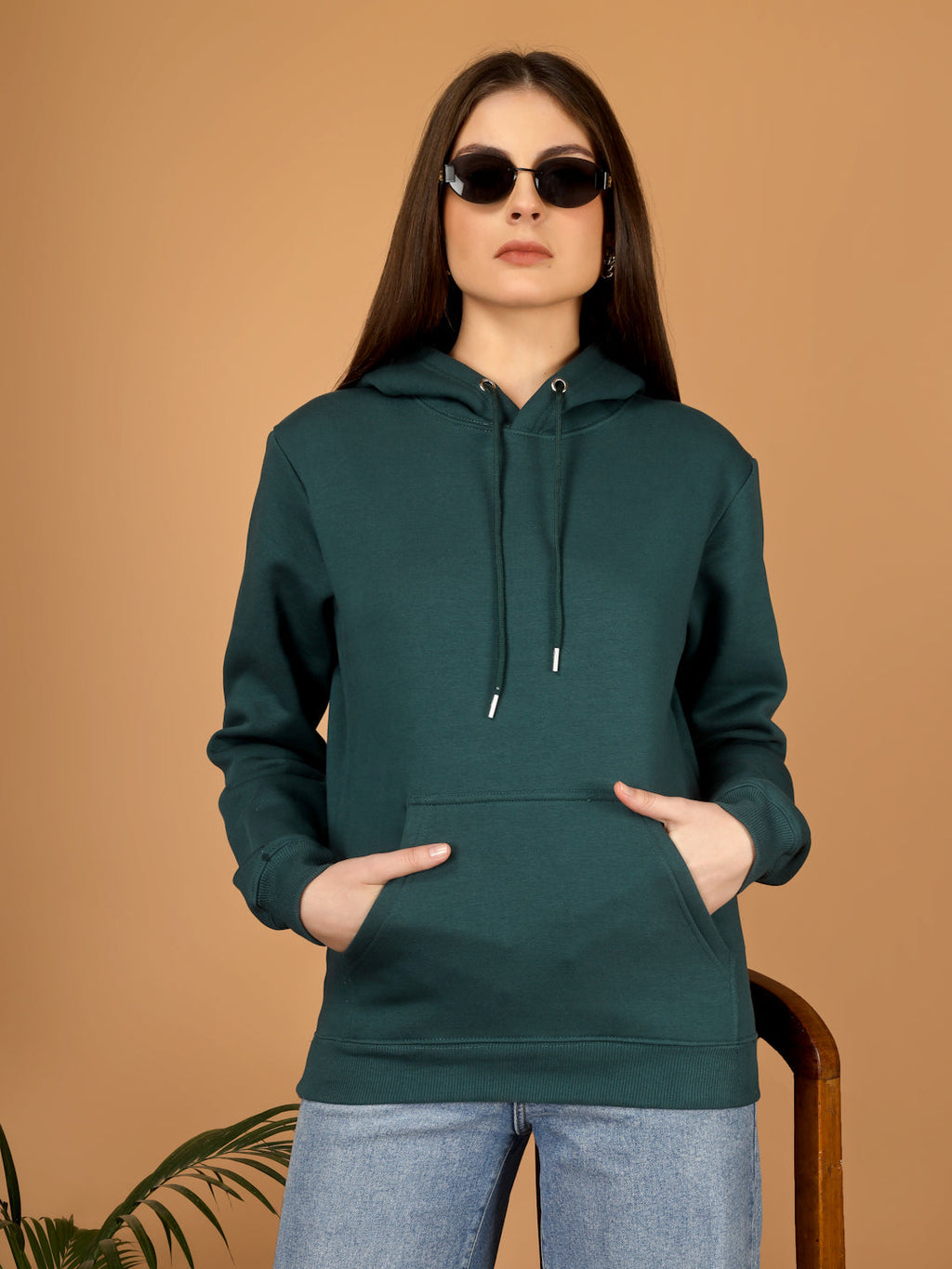 Solid Winter Hoodie – Women | Warm & Stylish Pullover Sweatshirt