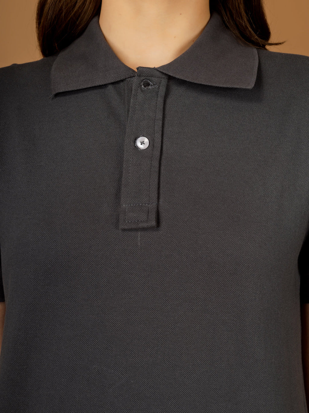 Polo T-Shirt – Women | Smokey Grey |  Casual & Smart Collared Tees
