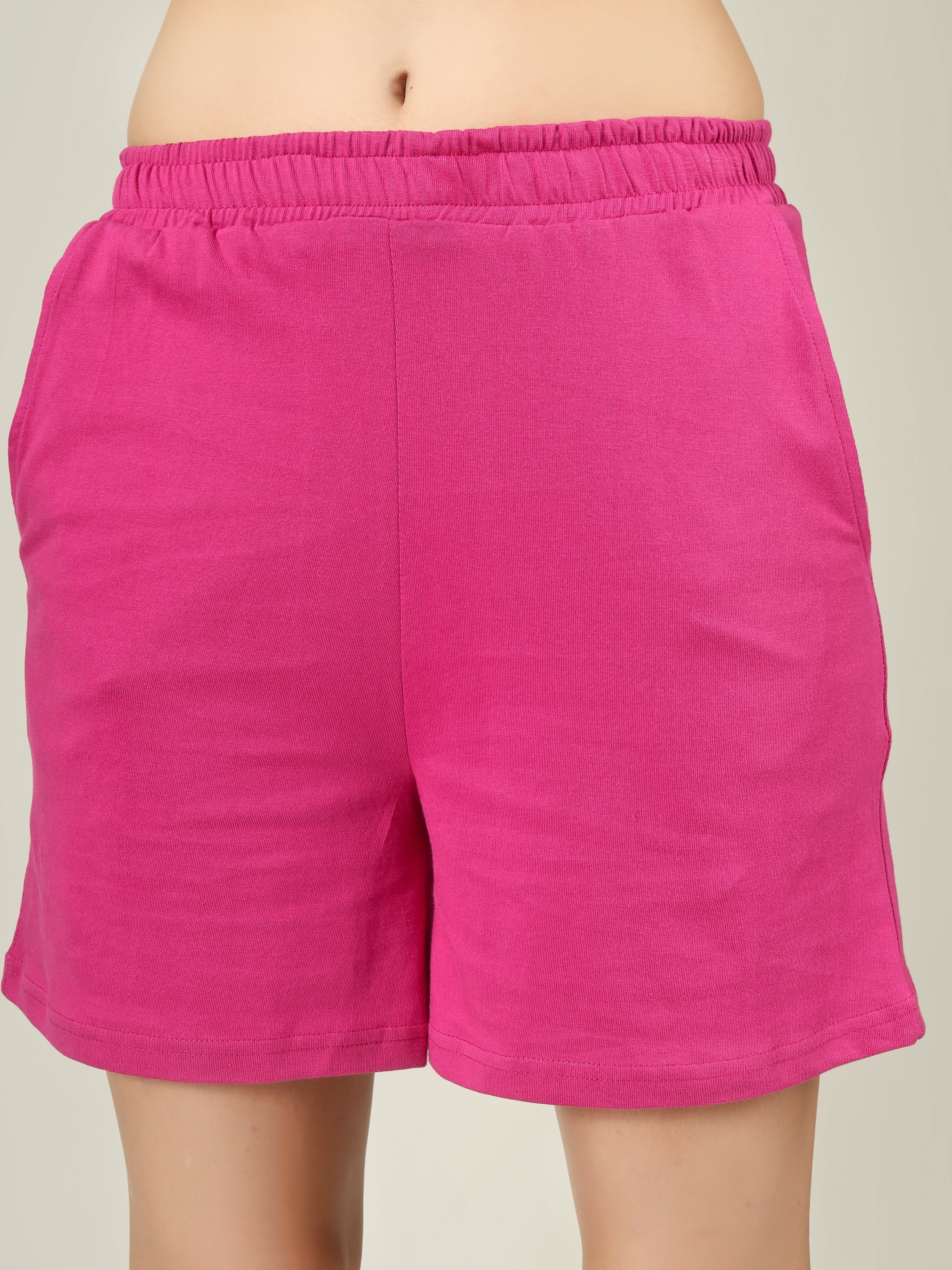Shorts - Solid | 100% Cotton – Women | Pretty Pink