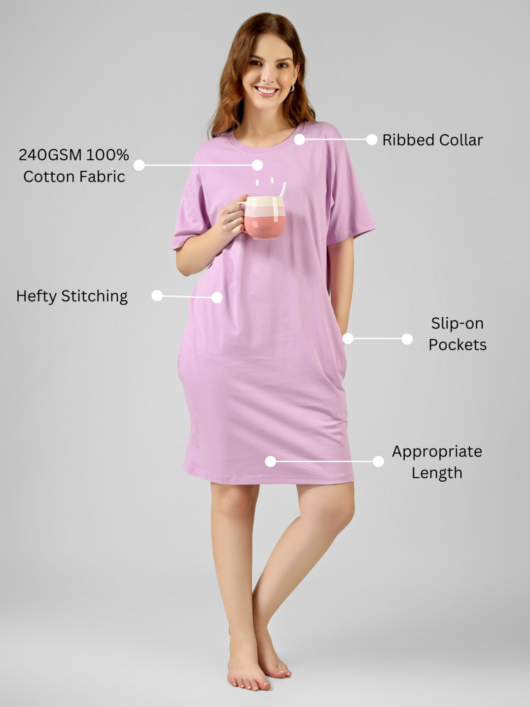 T-Shirt Dress – Women | Multiple Color & Sizes