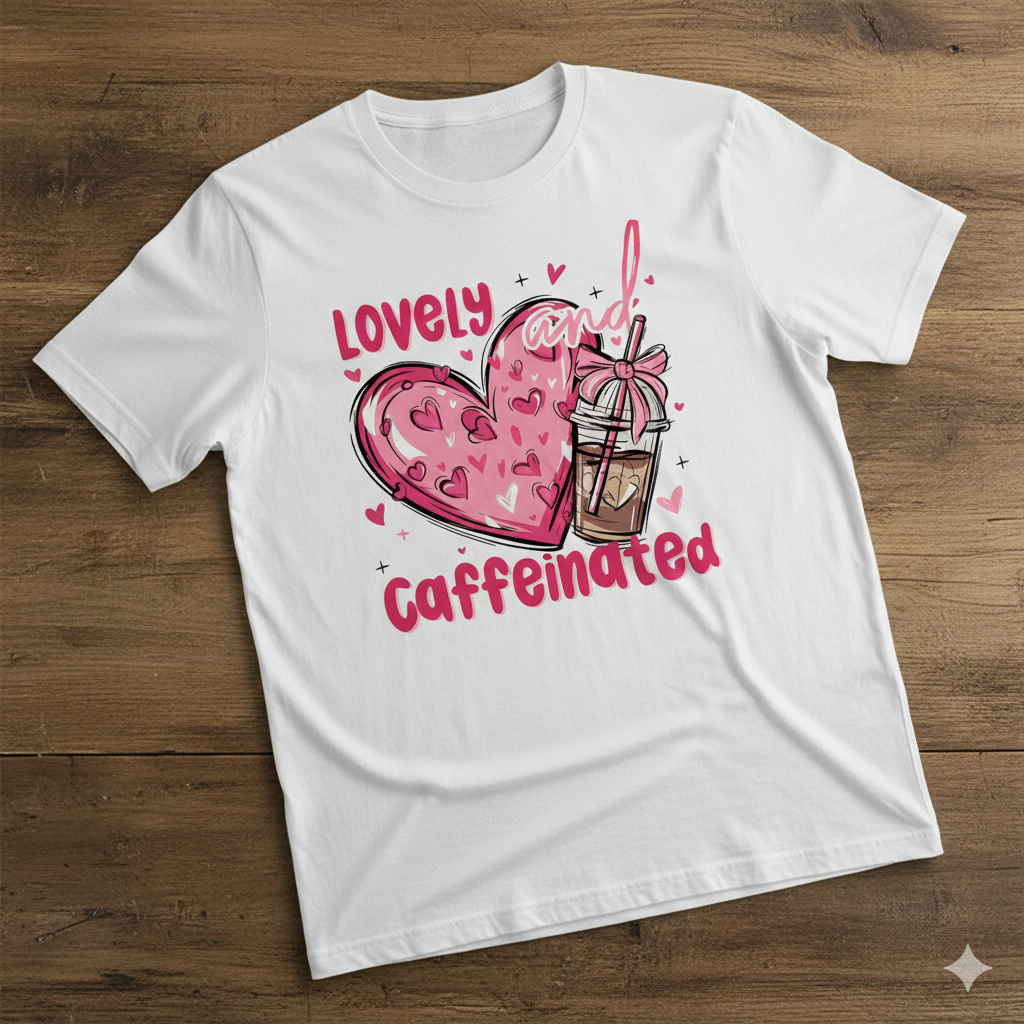 Lovely Caffeinated Unisex T-Shirt |  White