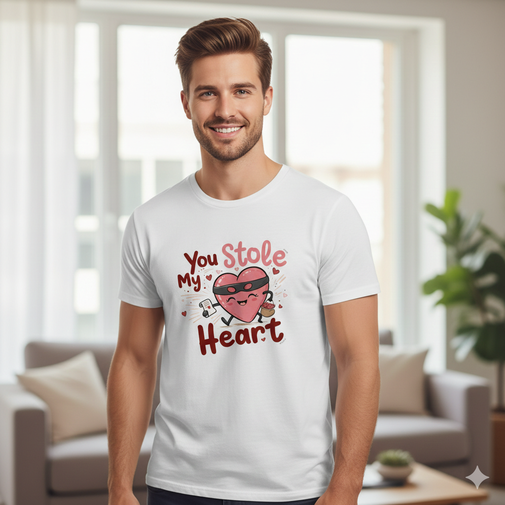 You Stole My Heart Unisex T-Shirt |  White