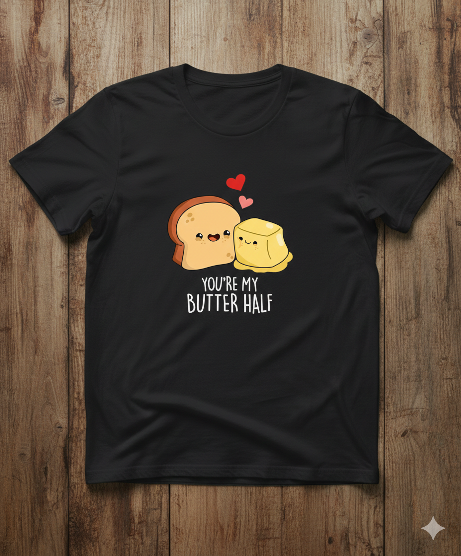 You're My Butter Half Unisex T-Shirt |  Black