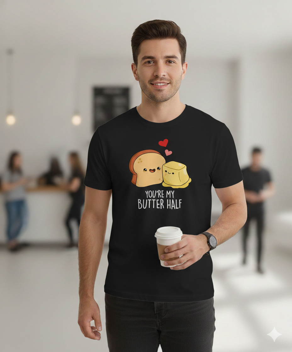 You're My Butter Half Unisex T-Shirt |  Black