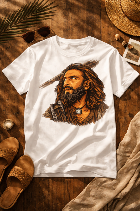 Hamza Ali Mazari T-Shirt | Dhurandhar T-Shirt – Men & Women | Moon White