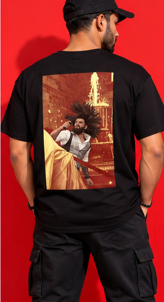 Dhurandhar Ghayal hu Isliye Ghatak Hu Drop-Shoulder T-Shirt – Men & Women | Black