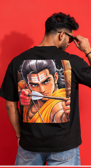 Sri Ram Archer Drop-Shoulder T-Shirt |  Black